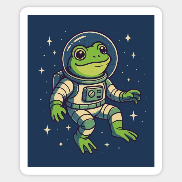 Space Frog Explorer Sticker by stayfrostybro